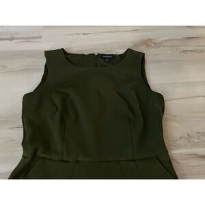 Lands End Sleeveless Ponte DRESS w/ Pockets - Size 8 - Black Zip Back‎ Sheath